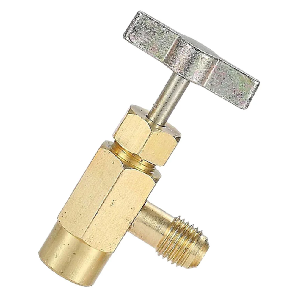 

R134A Can Tap Tank Adapter Refrigerant Dispenser Port Screw Safety Check Valve Bottle Opener