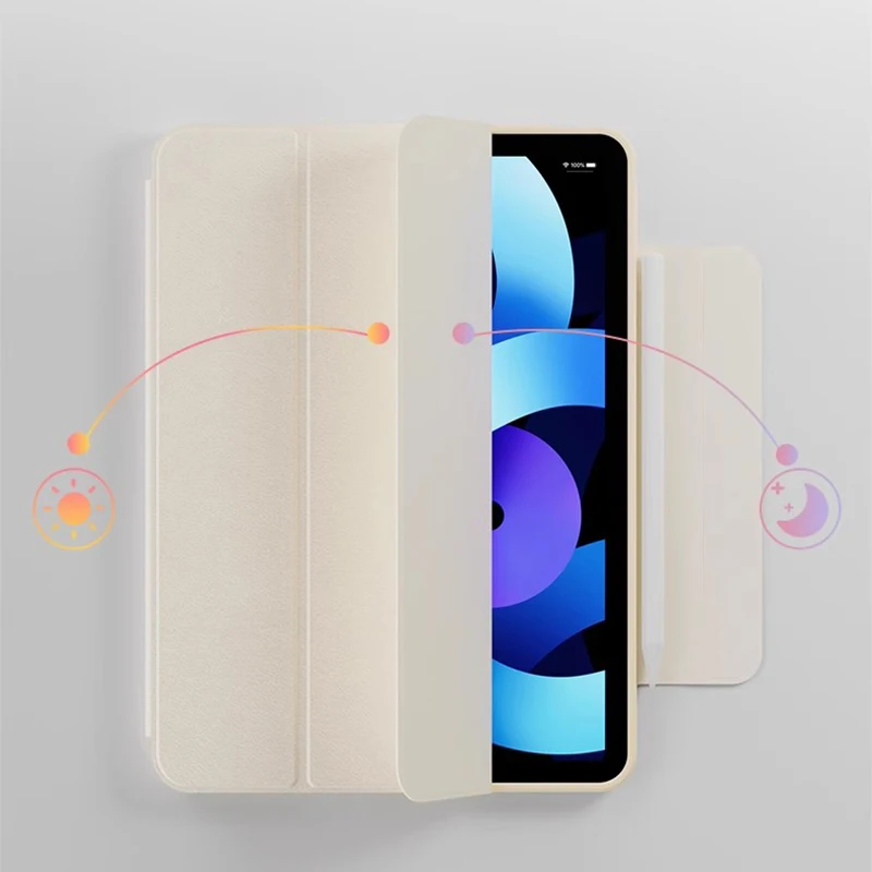Caixa Protetora de Fundo Transparente do Tablet é Adequada para o Ipad Pro 12.9 2023 6ª e 4ª Geração Pro 11 Polegadas.o Case é Adequado para o Air 2023 Ipad 10.2 Mini 2023 Caixa Protetora Magnética 2-em1. a - Imagem 4