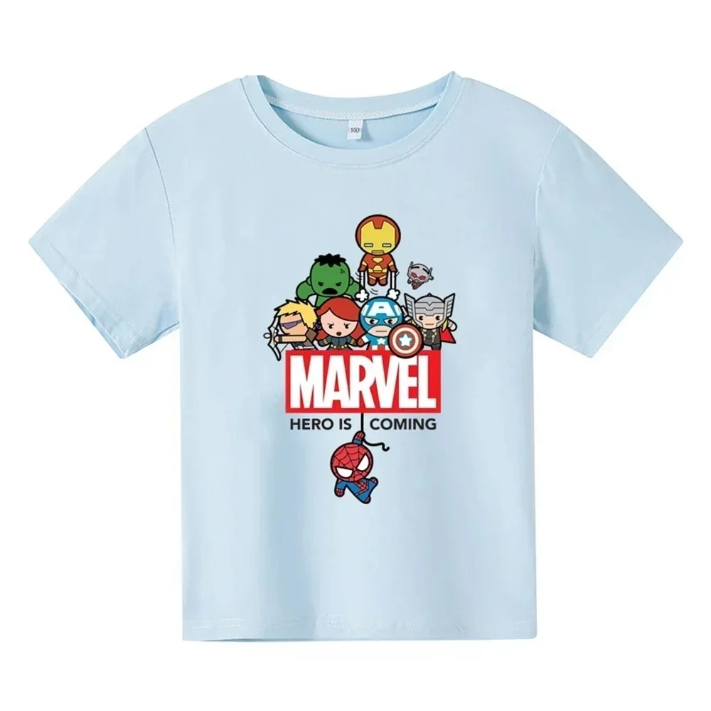 thumbnail image 1 of Camiseta estampada de dibujos animados de Spider Man para niños y niñas de 2 a 14 años, camiseta informal de manga corta de verano para niños, 1 of 5