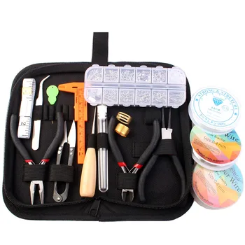 Jewelry Making Supplies Kit with Jewelry Wires and Jewelry Findings Starter Kit Jewelry Beading Making and Repair Tools Kit 1