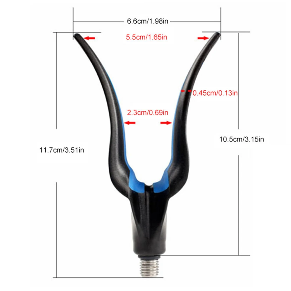 Carp Fishing Rod Rest Head ABS+PVC Fishing Rod Butt Rest Rod Grips Rest for Buzz Bar and Fishing Alarm Fishing Accessories