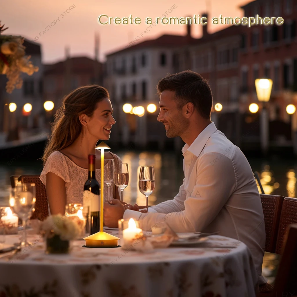 Type-C Rechargeable Table Lamp Creative Dining Touch Led Hotel Bar Coffee Pina pro Table Lamp Lampada Da Tavolo Decorative Lamp 4