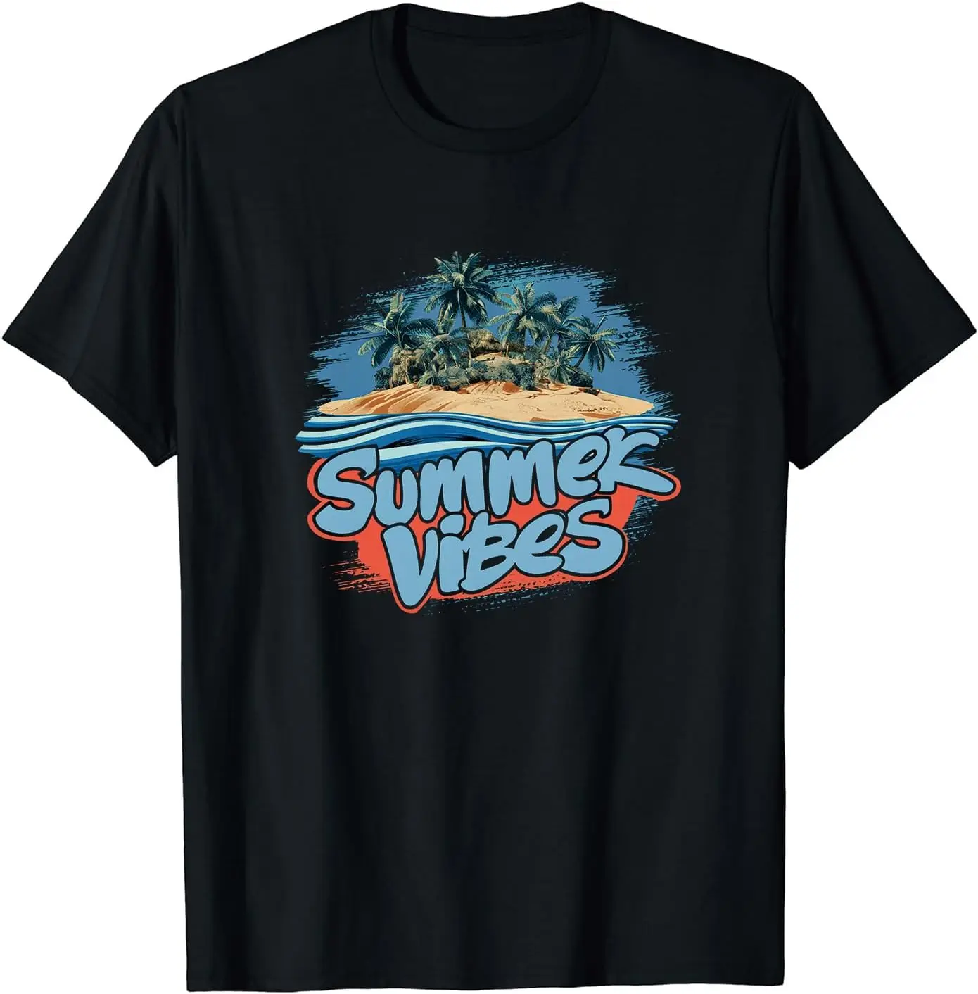 

Summer Vibes Palm Tree Funny Beach Life T-Shirt