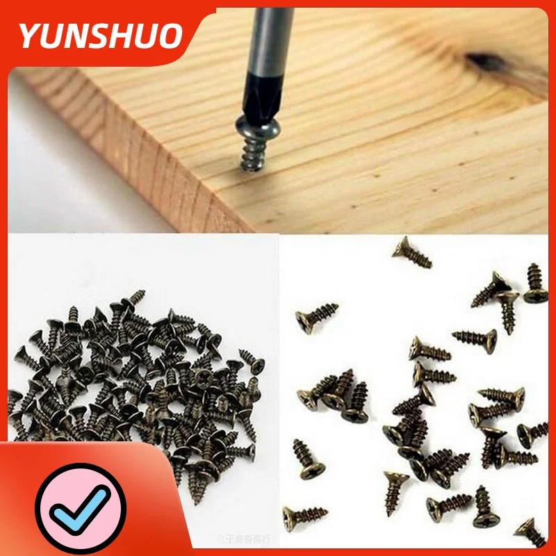 Metalen schroeven 100/200 stks M2 M2.6 304 Rvs Verzonken Verzonken Kop Zelftappende Schroef (Color : 7mm, Size : M2.6x100pcs