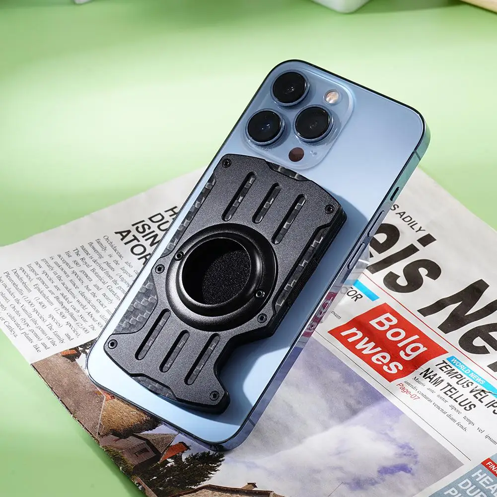 

Magnetic Carbon Fiber Phone Card Holder Credit Card Wallet For Magsafe Airtag Phone Finger Holder Blocking Card For Iphone C3I6