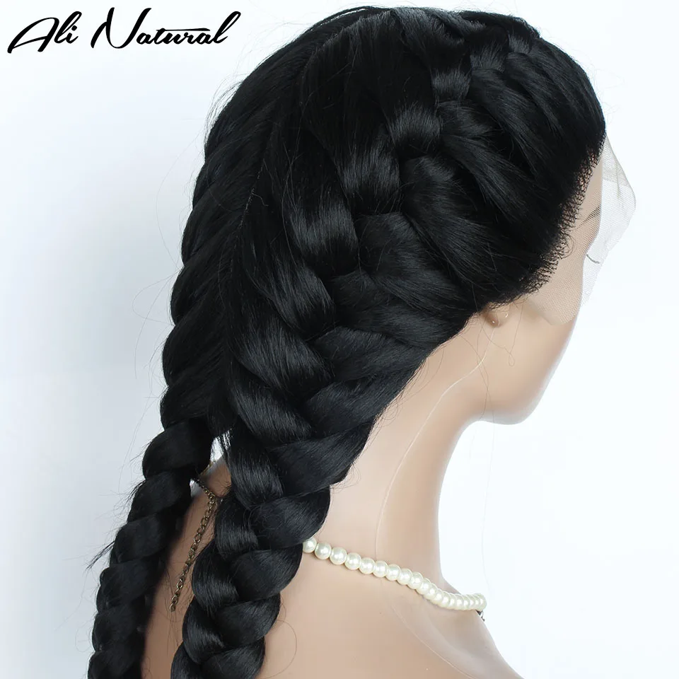 Amazon.com: Middle part Twist Braided Wigs With Cornrows At The Center  Swiss Lace Front Long Twists Braided Wigs With Natural Hairline And Baby  Hairs Premium Quality Lace Braids Natural Parting Heat Friendly