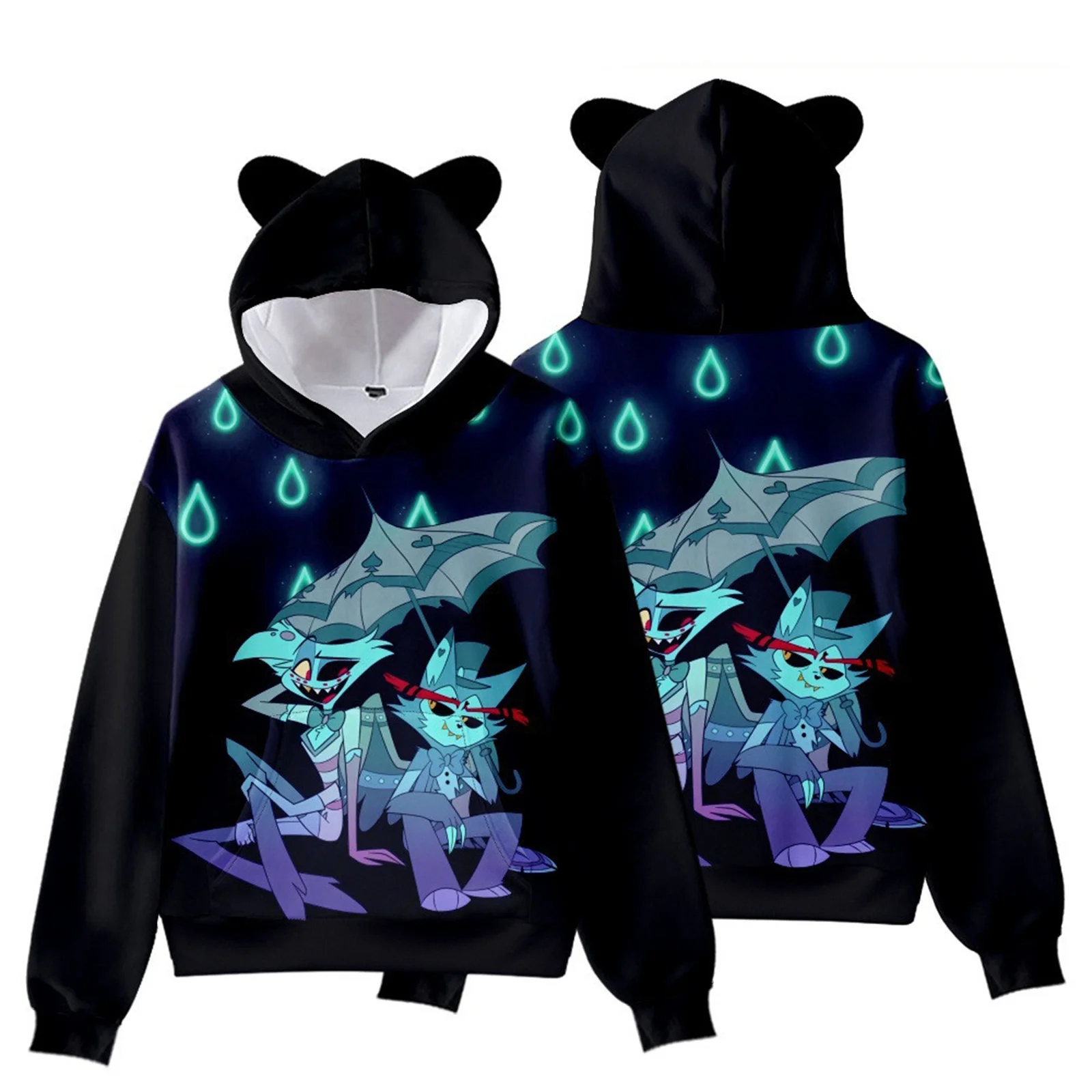 thumbnail image 1 of Sudadera con capucha de Anime Sir Pentious Vaggie Husk Charlie para hombre y mujer, disfraz de Alastor Dust Angel Lucifer, chaqueta, abrigo, 1 of 5