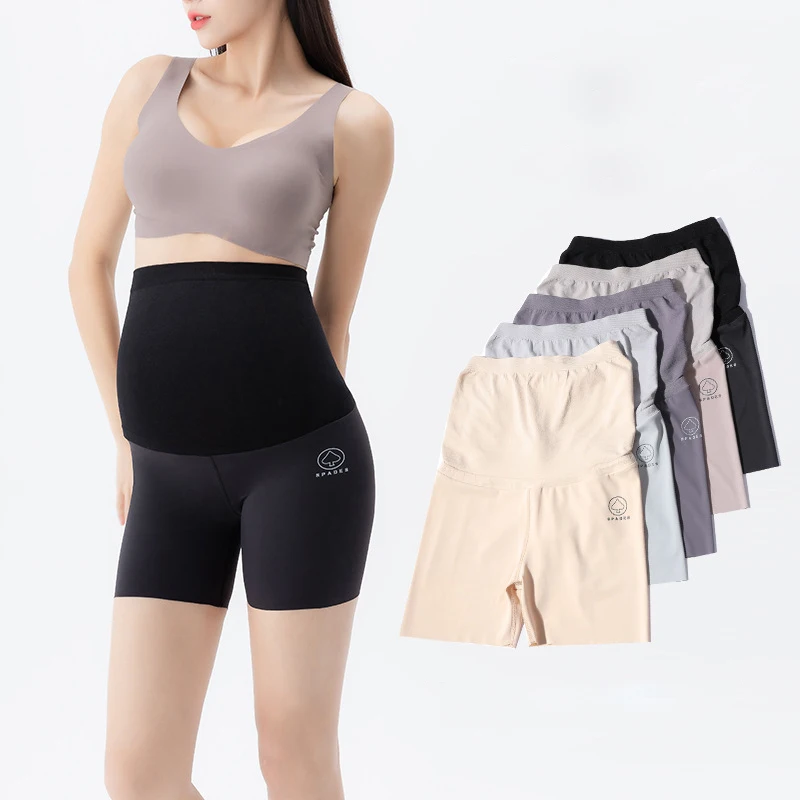 Plus Size Maternity Tights High Elasticity Underwear Clothes For Fat Pregnant Women Pregnancy Breathable Safety Shorts