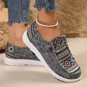 Women's Lightweight Sports Shoes Spring Fashion Flats Lace Up Soft Sole Casual Sneakers Women Comfortable Non Slip Walking Shoes 1