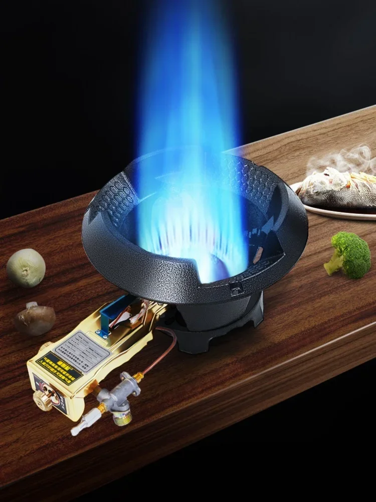 Single Cooker Gas Burner Stove Commercial Use Fierce Firepower Table Gas Cooktop Flameout Protection Cooker Energy Saving