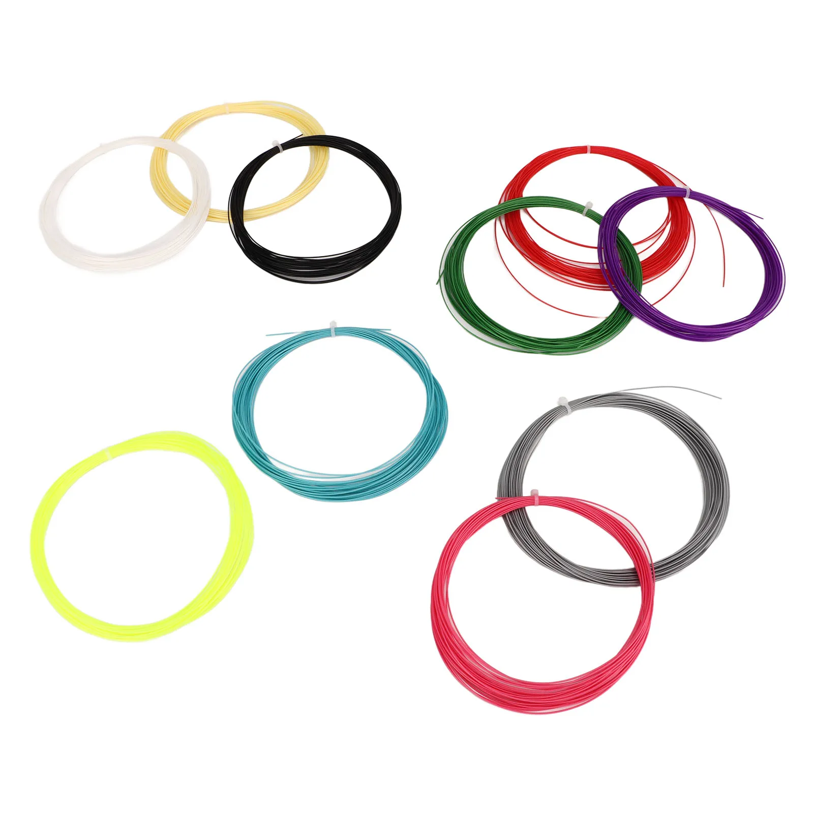 Badminton Racquet String Badminton String High Strength 10 Metres Long High Elastic Color Mixing Nanofiber for Playground
