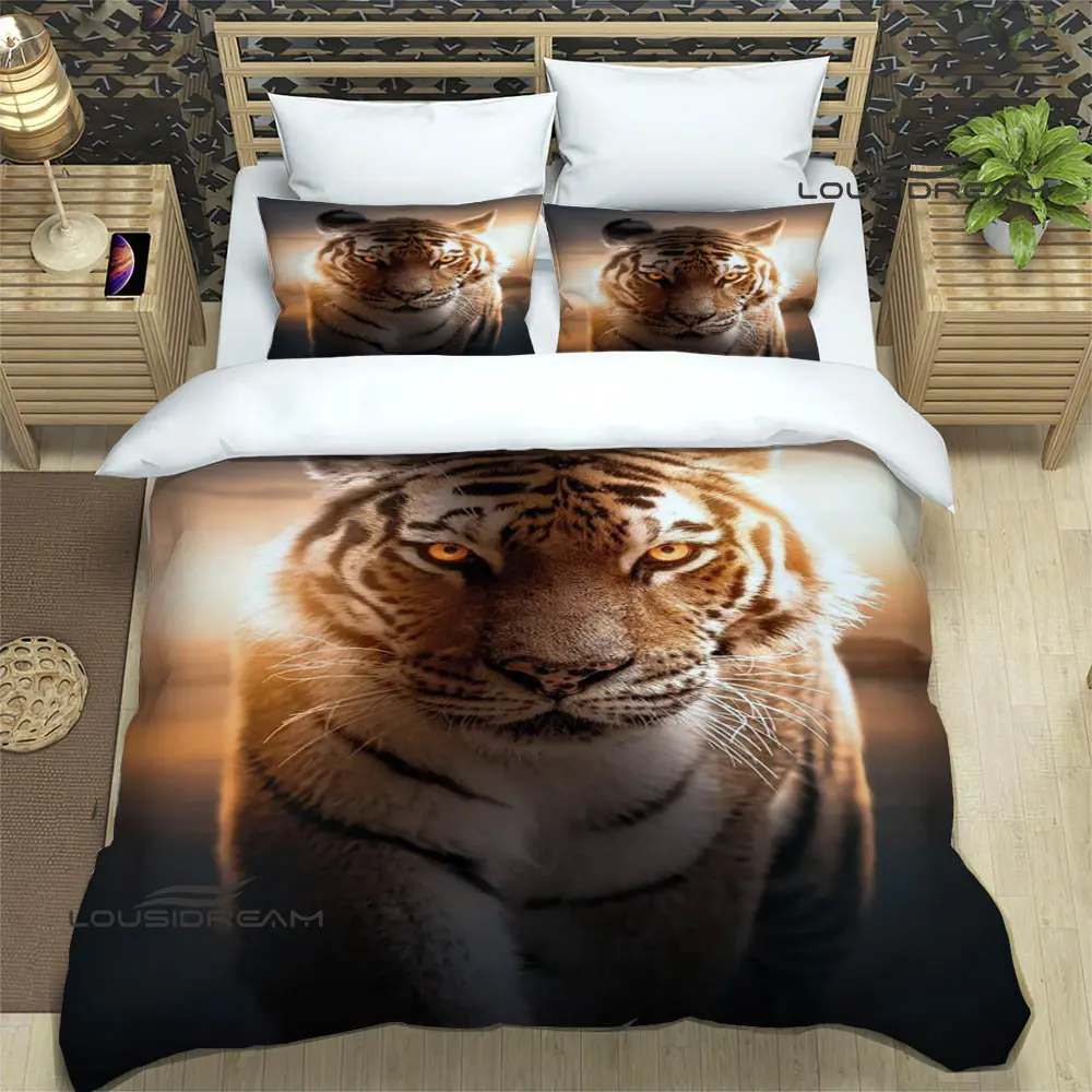 3D tiger printed Bedding Sets exquisite bed supplies set duvet cover bed comforter set bedding set luxury birthday gift 6