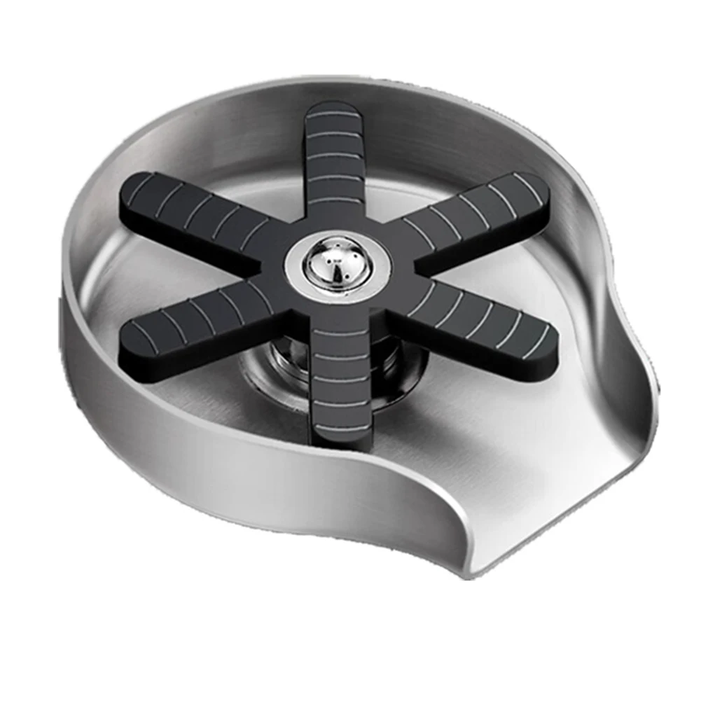 

And Use Cup Washer Attachment Construction Cup Cleaner Efficient Cleaning Sink Glass Rinser Sleek Silver Finish