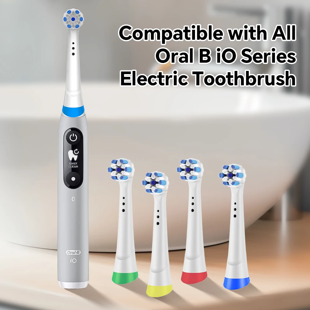 4 8 12 Pack Compatible with Oral B iO 2/3/4/5/6/7/8/9/10 Electric Toothbrush Replacement Brush Heads, Toothbrushes Head Refills