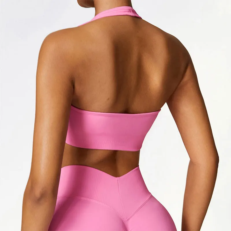 Women's Funny Yoga Sports Bra With Removable Pads | Fitness Workout Top With U-Back Design