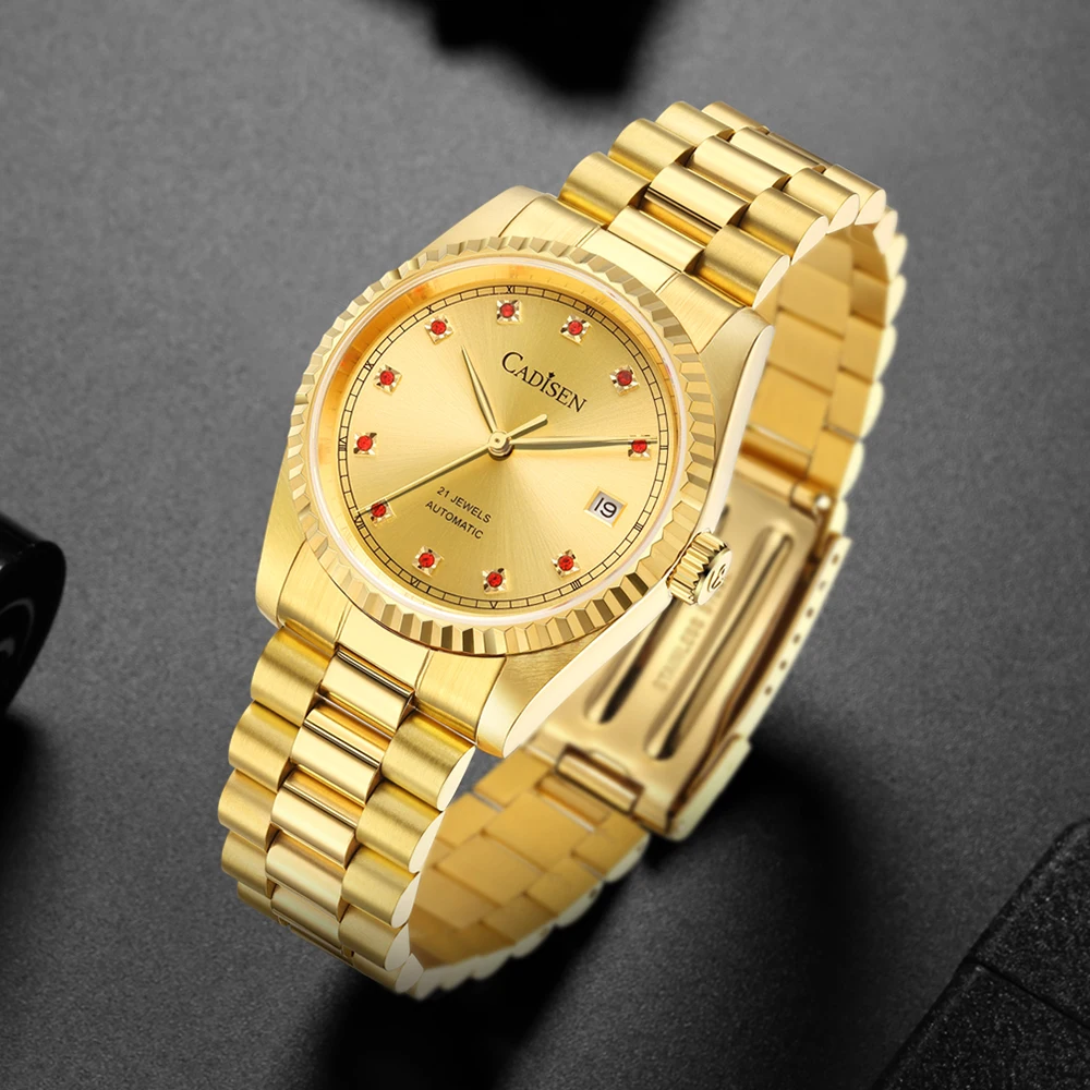 CADISEN-Mechanical-Automatic-Watch-For-Men-Japan-8215-Movement-Sapphire ...