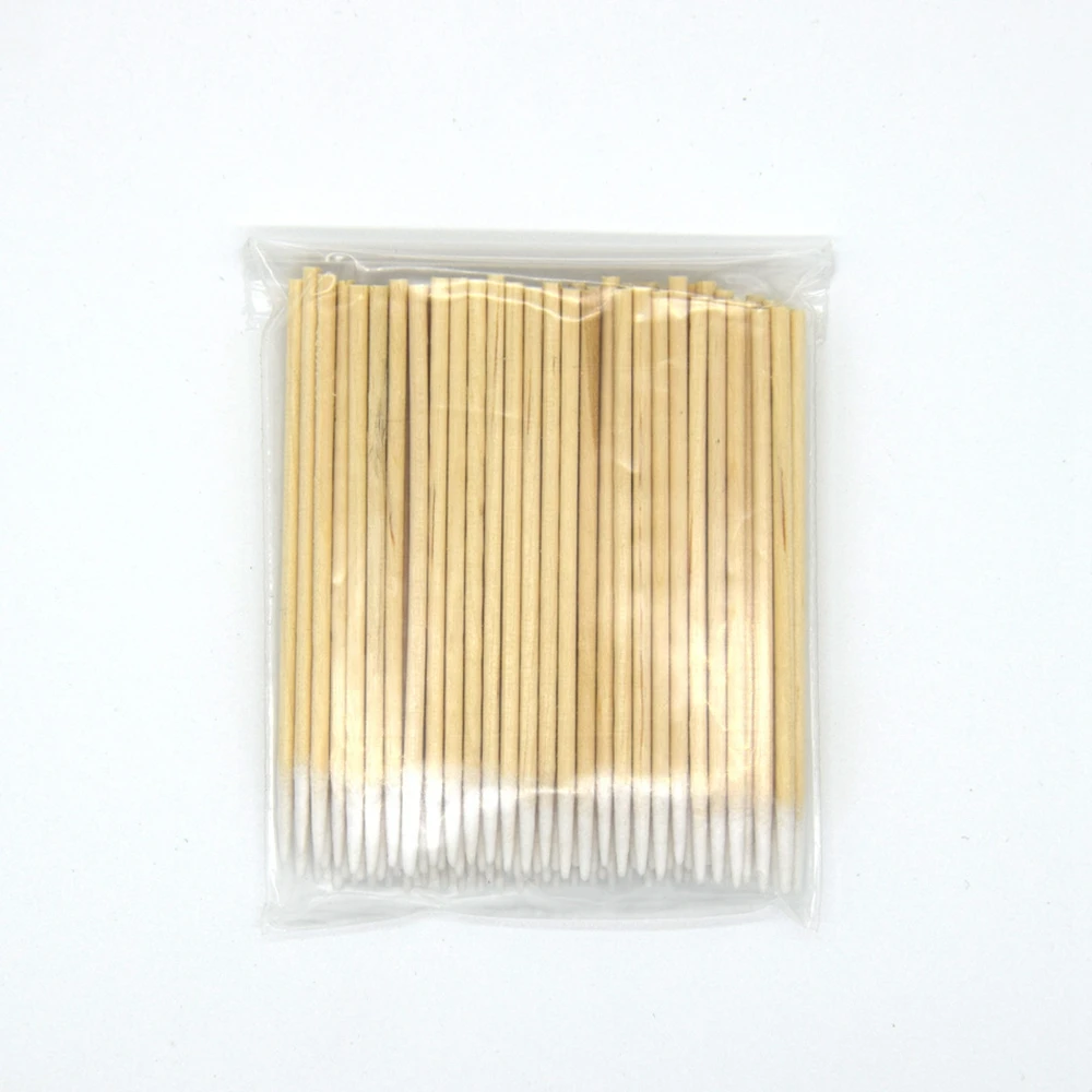 100/300/500/1000Pcs Wooden Eyebrow Eyeline Cotton Swab Lip Gloss Pointy Swabs Cleaning Sticks Eyelash Extension Applicators 3