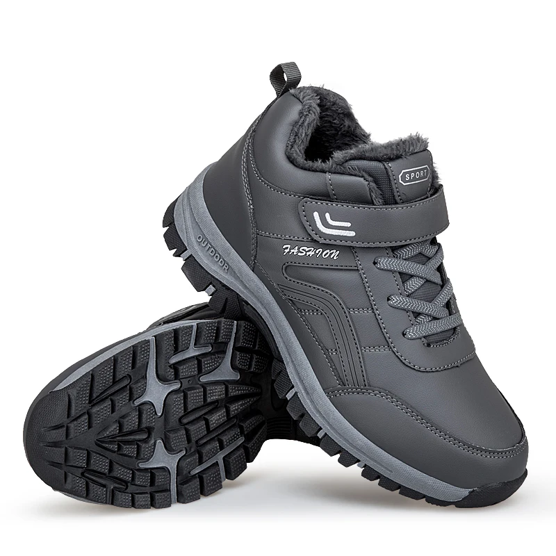 2023 Outdoor Warm Hiking Boot Plush Leather Winter Sneakers Women Women's Shoes Sneakers CLimbing Hunting Shoes Unisex Lace-up