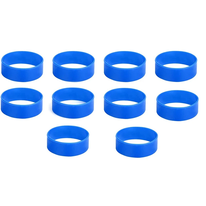 

New-10 PCS Silicone Bands For Sublimation Tumbler, Elastic Heat Resistance Sublimation Bands For Wrapping Cup (Blue)