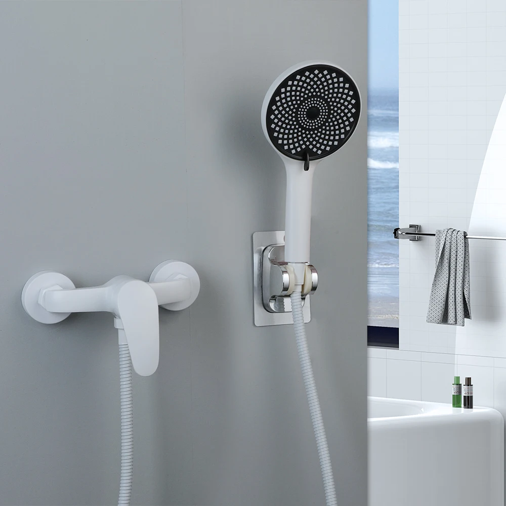 Description Picture 2 of itemKEMAIDI White Bathtub shower Faucet with Handle Sprayer Wall Mounted Hot Cold Mixer Tap Splitter Bath Shower Systerm