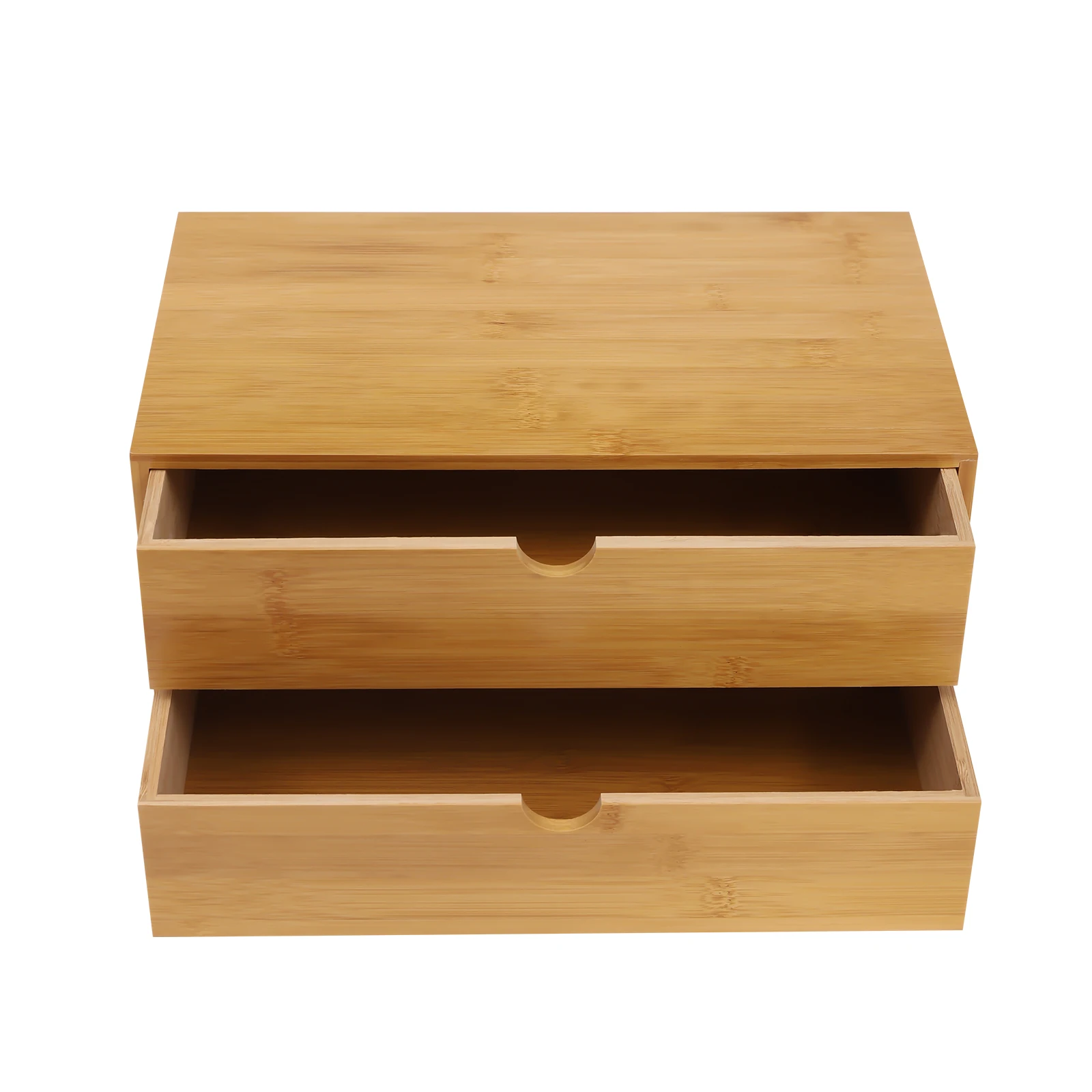 Office Minimalist Mini Bamboo Drawer Style Desktop Storage Box, Home Cosmetics Storage Box, No Assembly Required 6