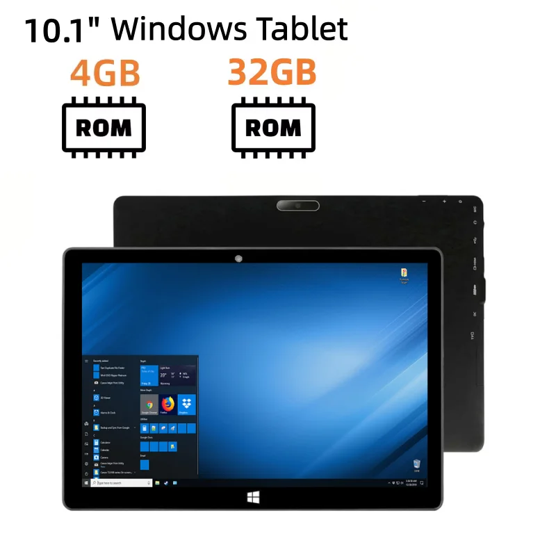 MTL10W 64bit Windows 10 Tablet PC 10.1 INCH Celeron N4000 CPU 4GB RAM 32GB ROM 1280*800 Screen Resolution 4000mAh HD-MI_voghion.com