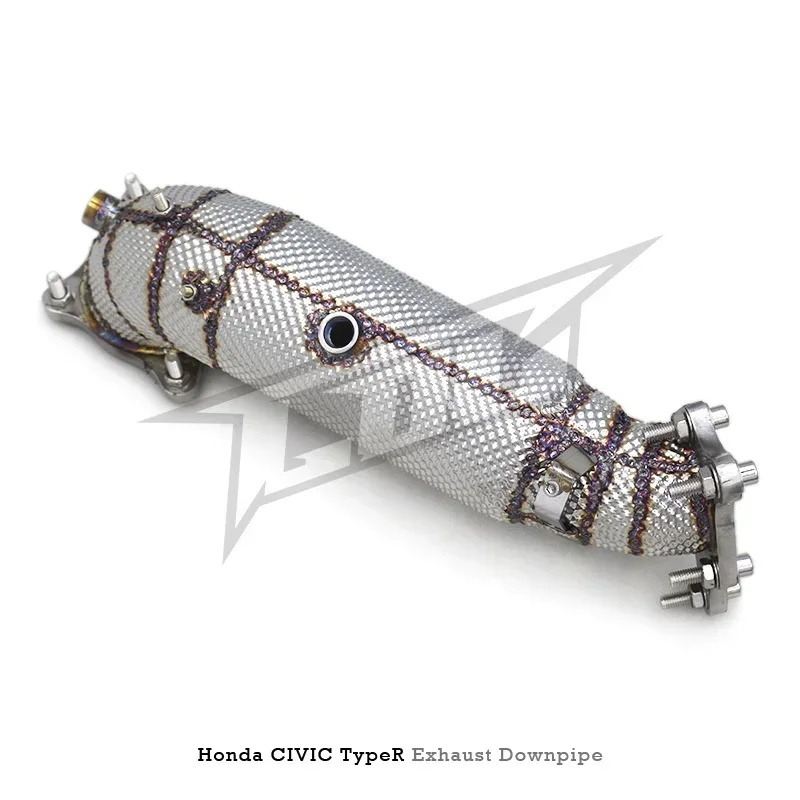 Section High flow Pipes branch downpipe Exhaust Pipe with For R/Type-R FL5 2.0T