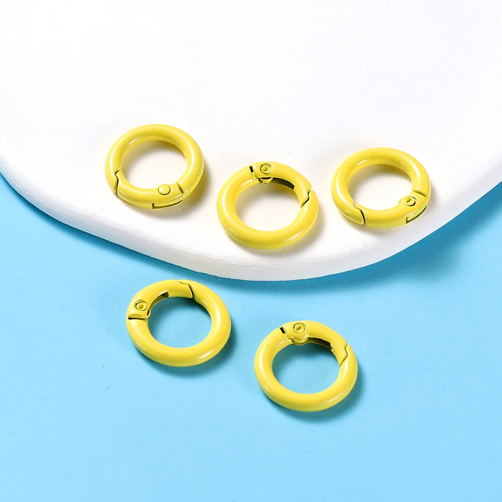 Pack of 5 Colorful Metal Spring Clasp Keychain Clips for DIY Jewelry and Accessories