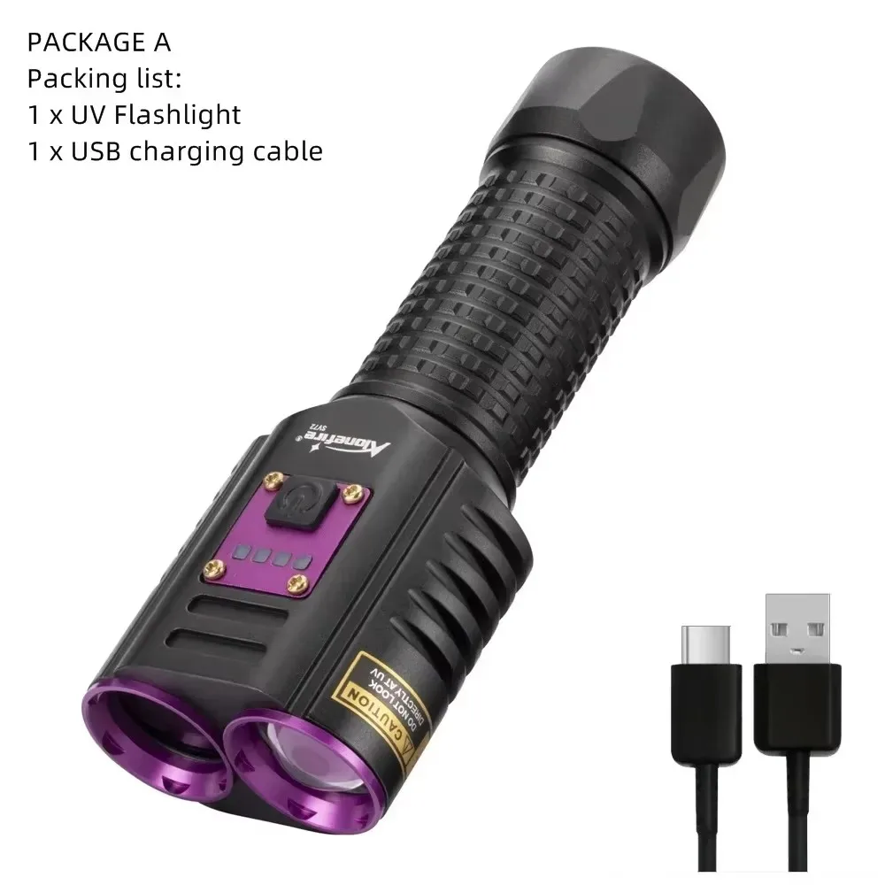 Aluminum UV White Light Flashlight for Detection