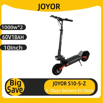 JOYOR S10-SZ Adulti Scooter Elettrico 1000W * 2 Motore 60V18AH Batteria E-Scooter 10 "Pneumatici Pneumatici Fuoristrada Pieghevole EScooter