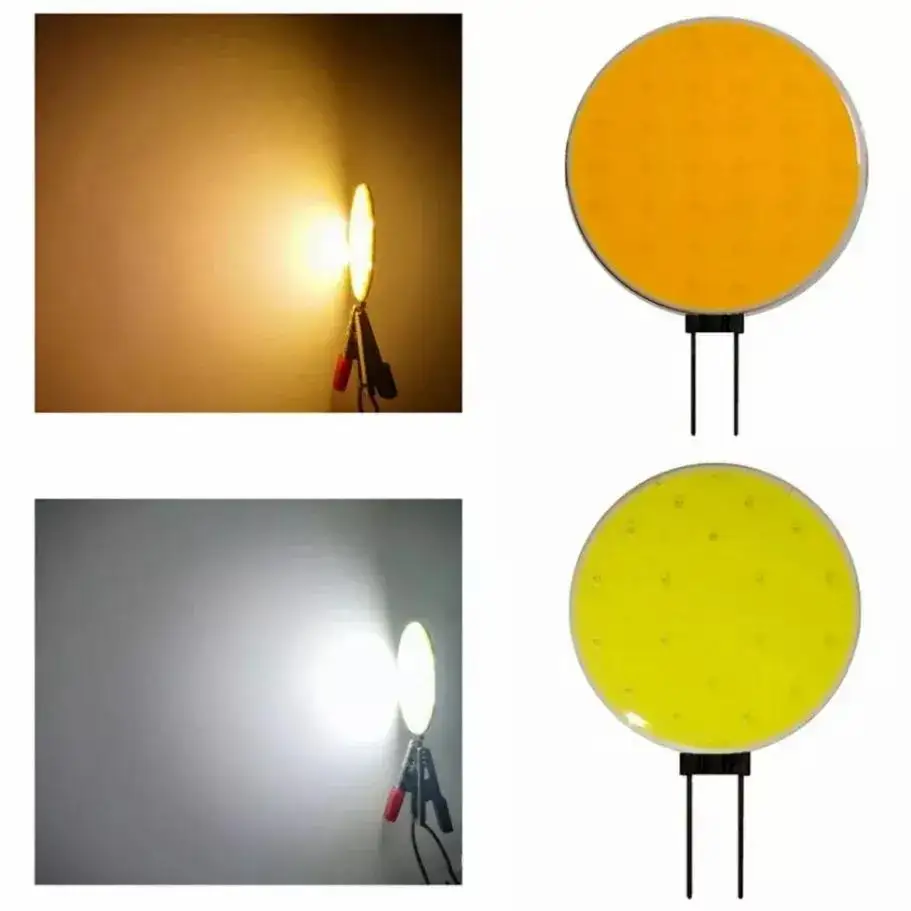 Aoyuansea LED 램프 조명 칩 스포트라이트 전구, 할로겐 교체 조명, 순수 따뜻한 흰색 조명 장식 램프, G4 COB, 1.5W, DC 12V, 5 개