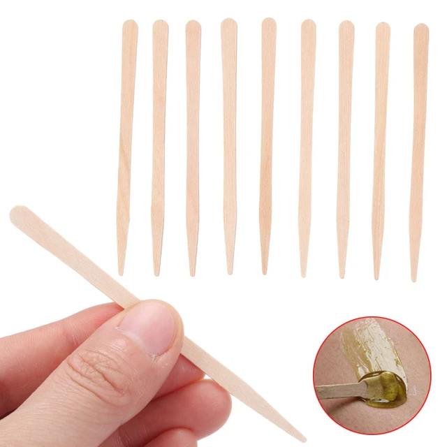 100pcs/pack Disposable Wooden Waxing Stick Wax Bean Wiping Wax Tool  Disposable Hair Removal Beauty Bar Body Beauty Tool - AliExpress