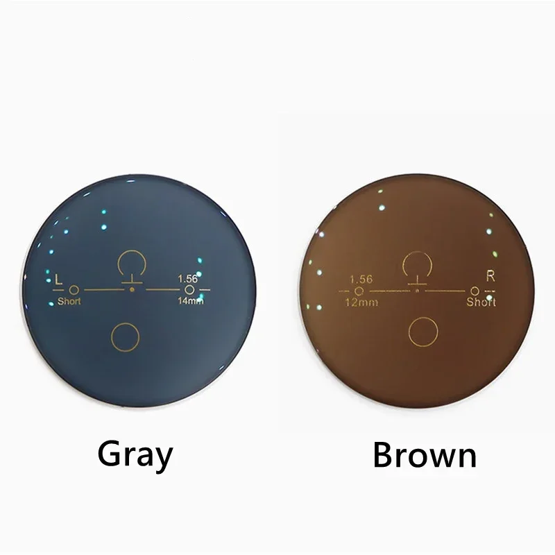 Progressive Transition Photochromic Gray Brown Lens UV Optical Prescription Eyeglasses Lens Man Woman