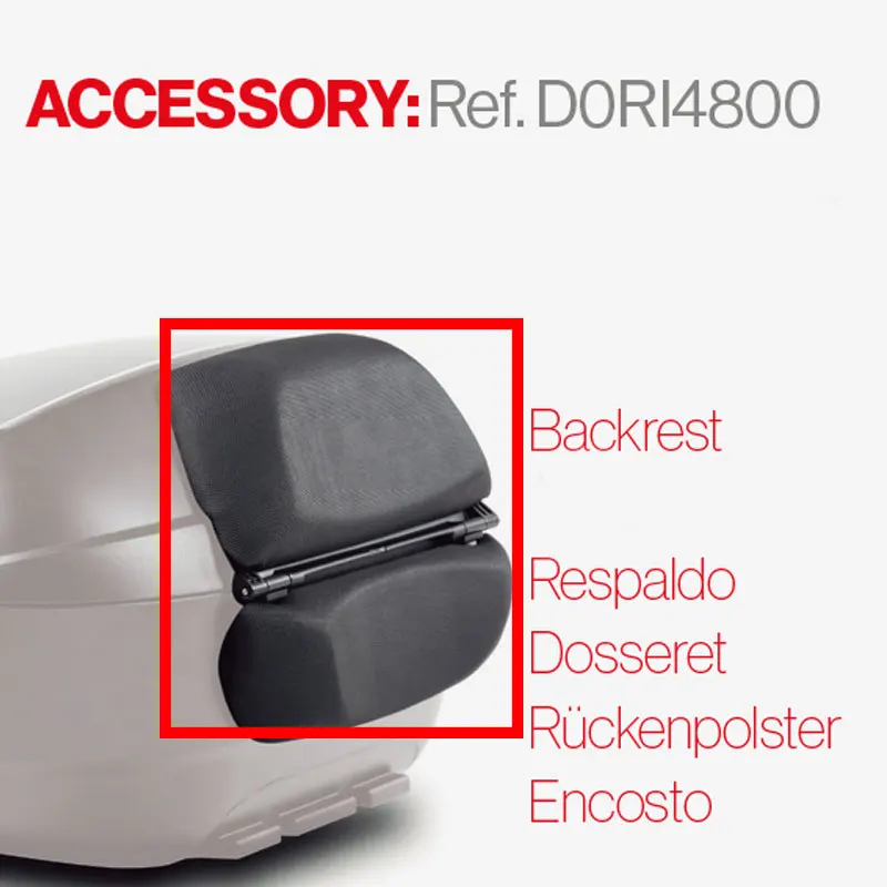 Motorcycle Tail Box Motorcycle Passenger Backrest Motorcycle Tail Box Rear Cushion Backrest for SHAD SH26 SH29 SH33 SH34 SH39 SH40 SH45 SH48