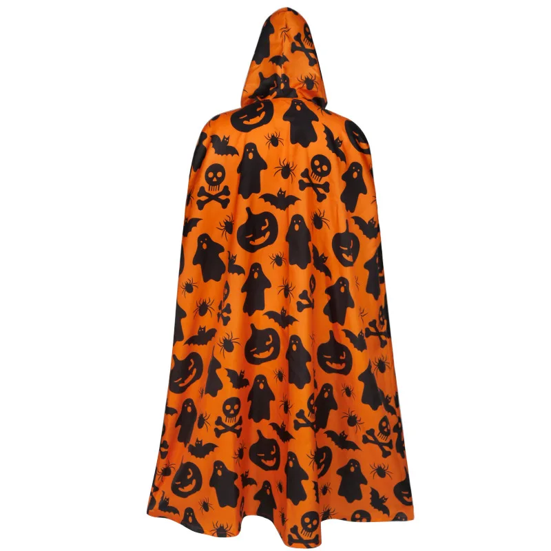 Halloween Cloak Cosplay Costume for Men Women Hooded Death Elf Magician Witch Cloak Cape Robe Fantasia Adulto Party Stage Show