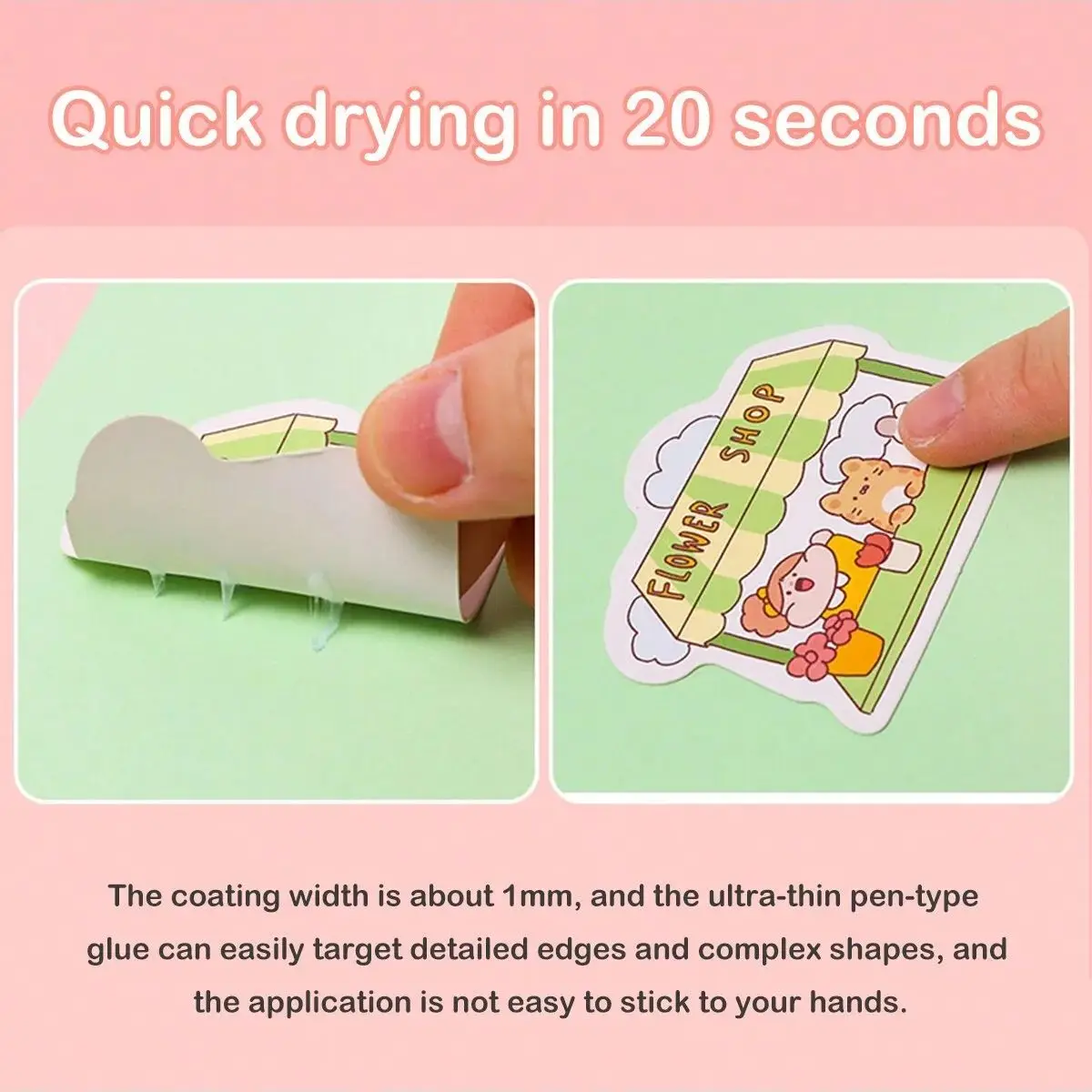 1+3Pcs Macaron Dispensing Pen Student Diy Hand Account Manual Quick-drying Glue Dispensing School Office Supplies Stationery 4