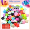LOFCA 10pcs Silicone Beads Soft Baby Teething Beads Diy Jewelry Bracelet Necklace and Pendant baby teether silicone star Shape 1