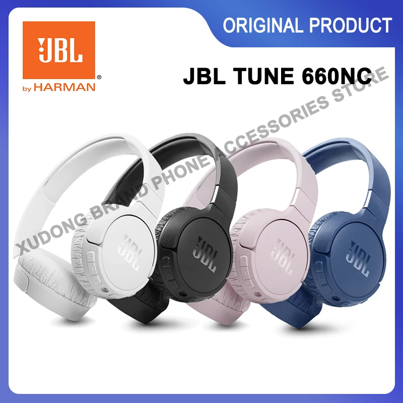 Оригинальные беспроводные Bluetooth-наушники JBL TUNE 660BTNC, наушники-вкладыши, стереонаушники с шумоподавлением, гарнитура с чистыми басами и микрофоном
