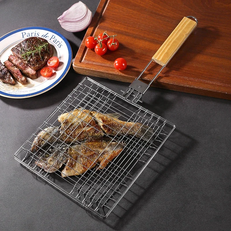 BBQ Non-Stick Grilling Basket Grill Mesh Mat Meat Vegetable Steak Picnic Party Barbecue Tool Heat Resistant Grill Sheet Liner