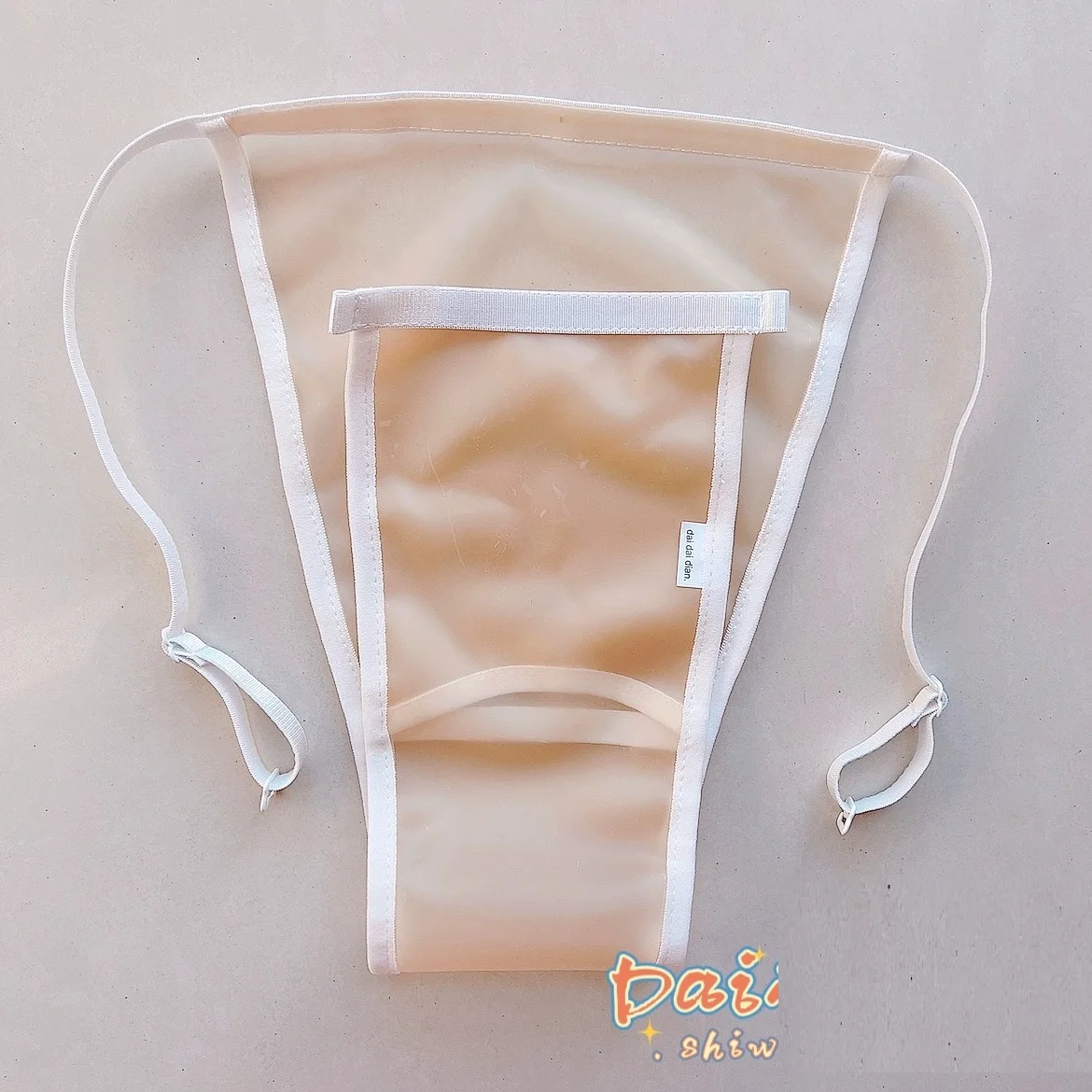 Waterproof Latex T-Briefs Half Sheer Beight Skin Color Private FKK ...
