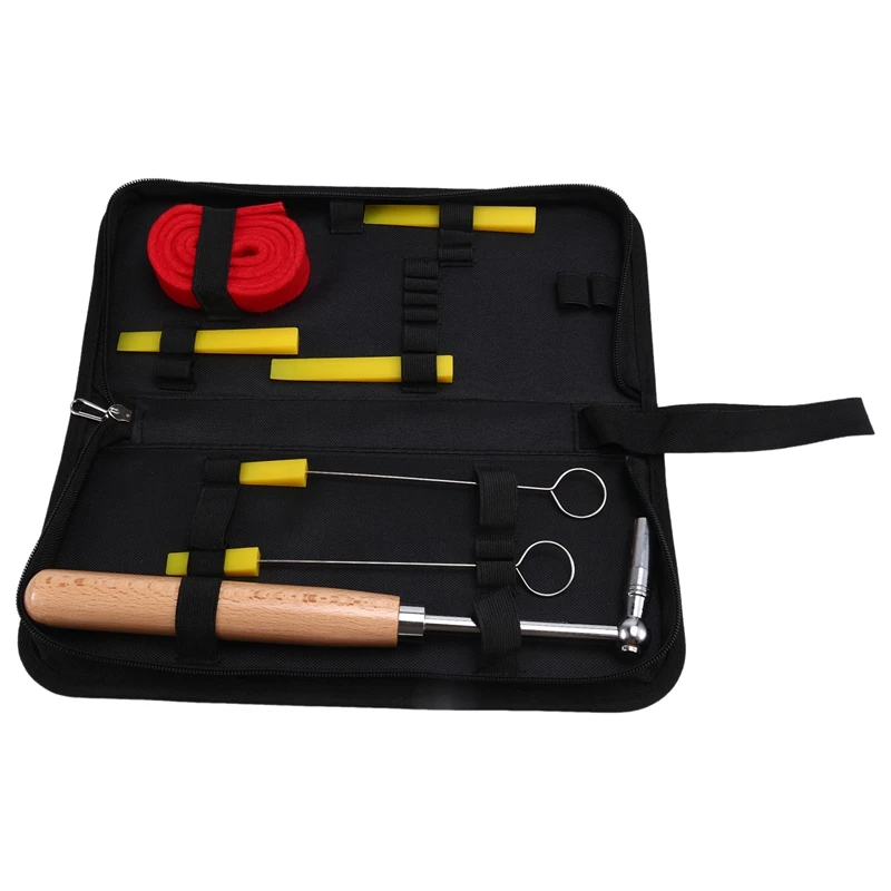 X18A-Piano Tuning Kit, Piano Tuning Tools With Carry Case, Piano Hammer And Mute Set, Wrench