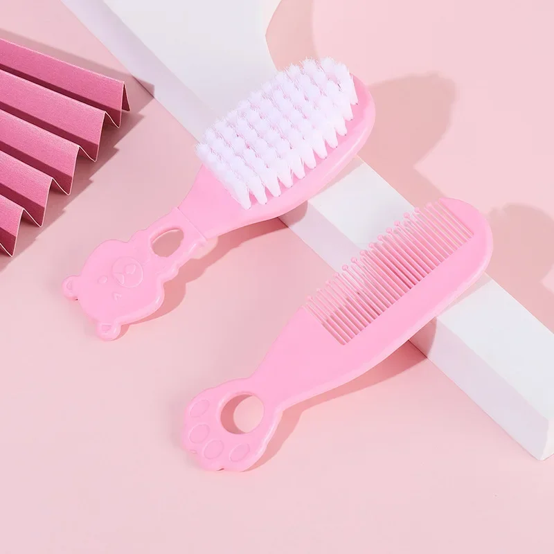 2pcs/Set Hair Comb Curly Hair Brush Hair Brush Comb Hair Comb Set Head Massager Baby Care Brush Comb Anti-scratch Girl Cartoon Hairbrush Newborn Hair Brush Infant Comb Head Massager Kids