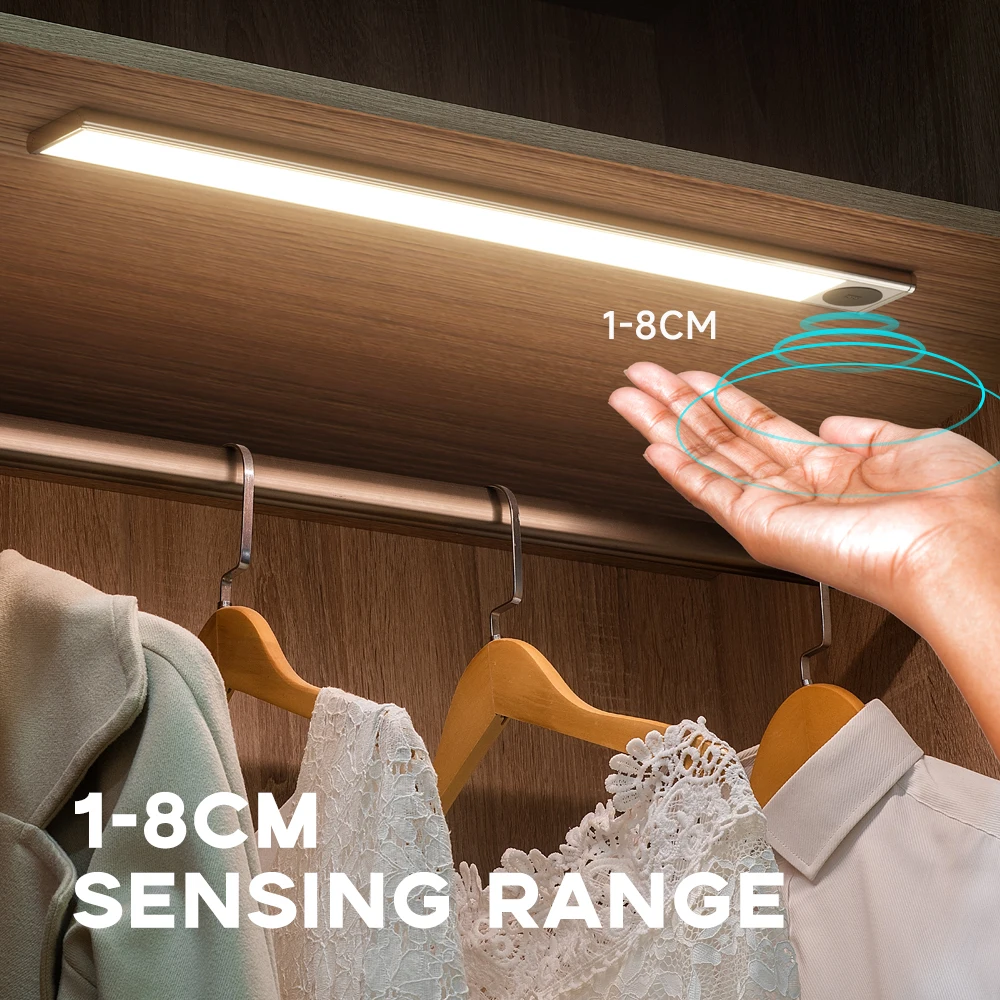 Hand Sweep Sensor Led Under Cabinet Light Wireless USB Rechargeable Ultrathin Bedroom Night Lights Kitchen Closets Wardrobe Lamp