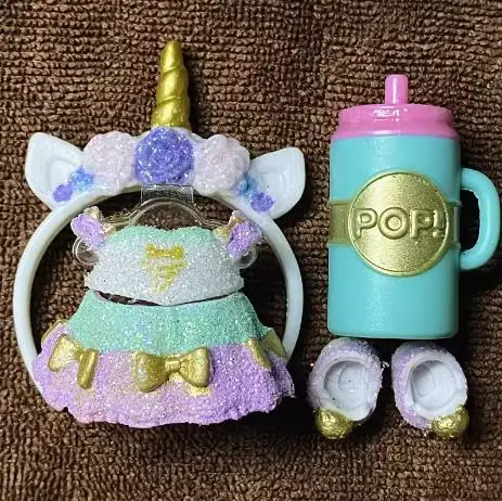 Original Clothes and Accessories Set for 8 cm Dolls - Dress Suit and Unicorn Outfit Toy Gift