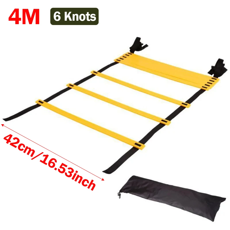 thumbnail image 1 of Escalera de agilidad con correas de nailon para fútbol, fútbol americano, entrenamiento de velocidad, equipo de escalera para deportes, fitness, carrera, calentamiento, entrenamiento, herramienta de e, 1 of 5