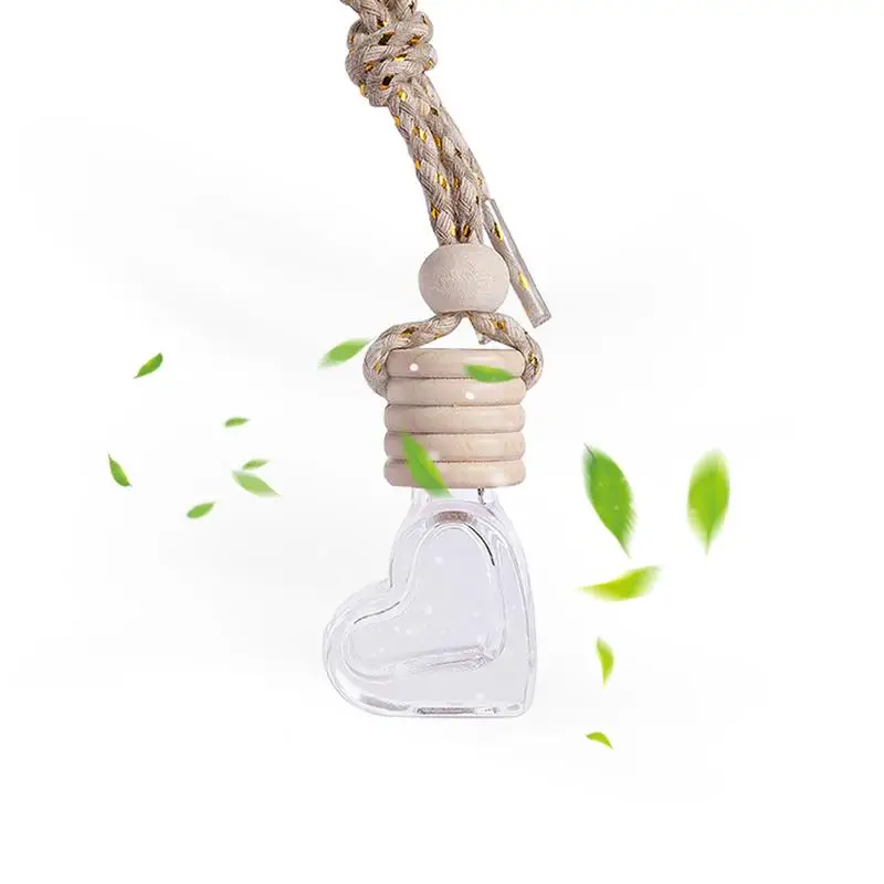 Bottiglie Vuote Per Diffusore Per Auto 6Ml Diffusore Di Fragranze Per Auto A Forma Di Cuore Olio Essenziale Portatile Bottiglie Per Aromaterapia Ciond