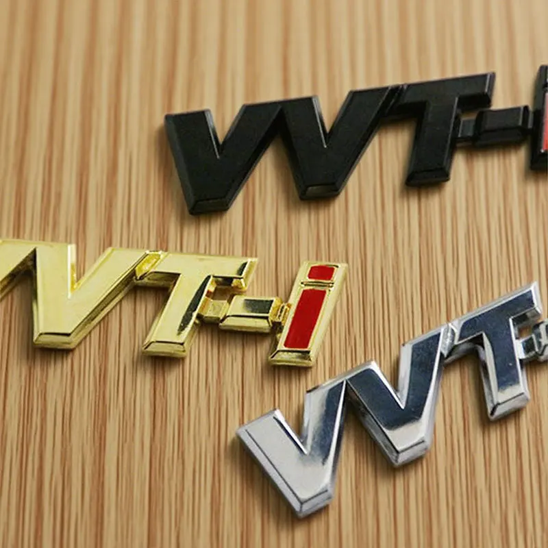 3D 메탈 레터 VVTi 로고 자동차 리어 트렁크 스티커 배지 펜더 사이드 엠블럼 (VVT-i 캠리 코롤라 라브4 프리우스 액세서리용)
