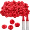 20pcs Caulk Cap Glass Glue Tip Sealing Cap Barrel Glue Mouth Protective Cover Caulking Gun Nozzles Cap Red Caulk Saving Cap 1