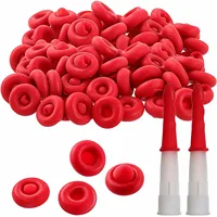 20pcs Caulk Cap Glass Glue Tip Sealing Cap Barrel Glue Mouth Protective Cover Caulking Gun Nozzles Cap Red Caulk Saving Cap 1