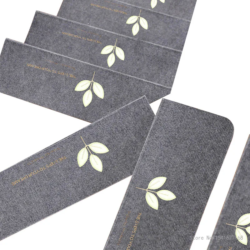 Self-adhesive Floor Mats, Household, Night-lit Stair Stepping Mats, Nordic, Simple, Solid Wood, 1PC